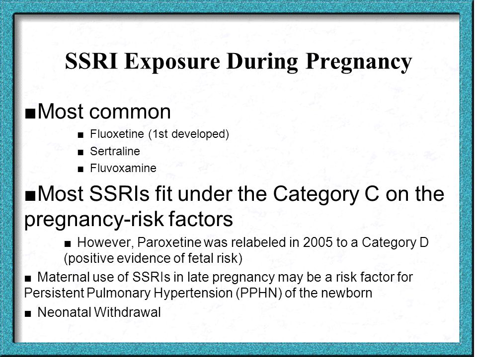 celexa withdrawal during pregnancy safe